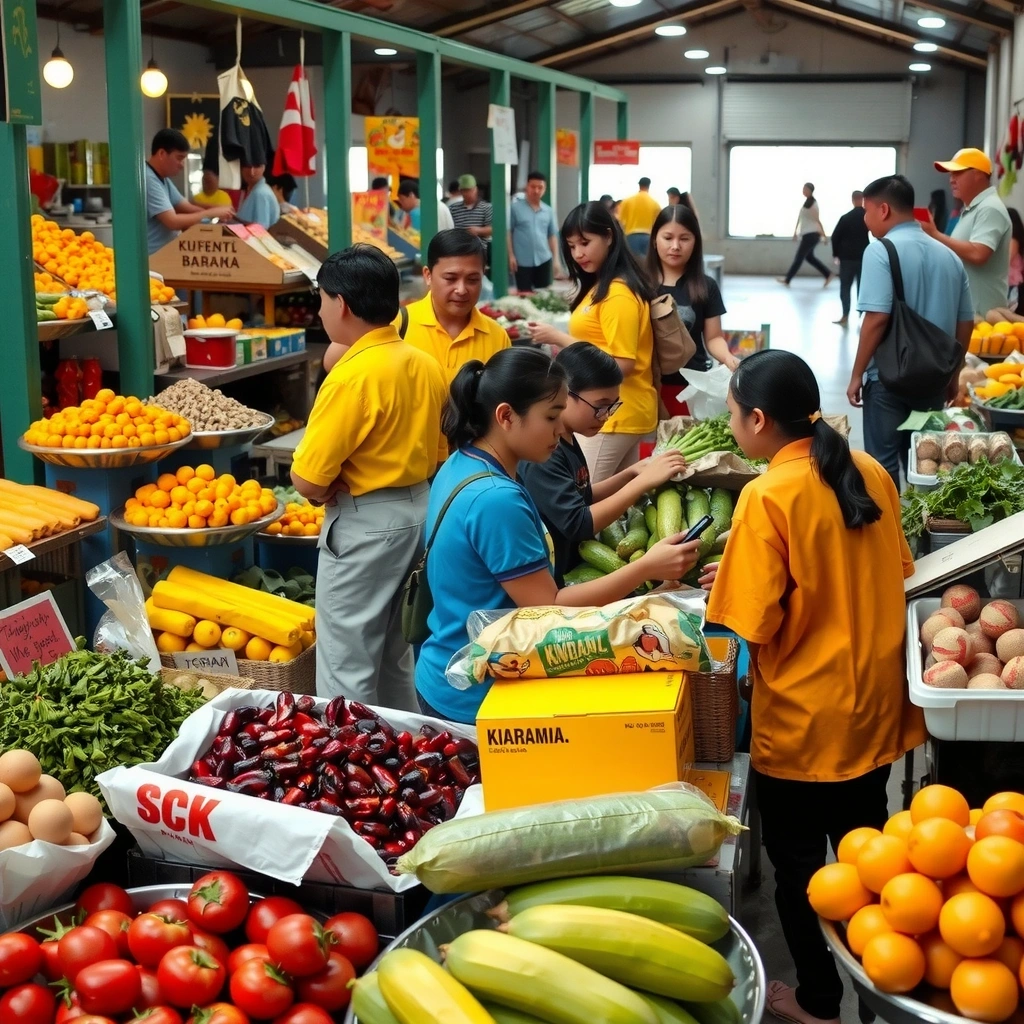 Budget shopping in Indonesian market