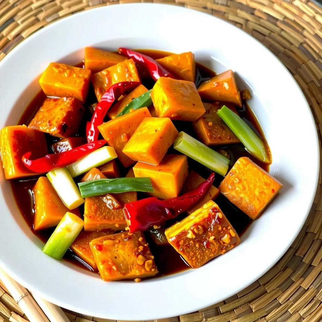 Indonesian style tempeh and vegetables