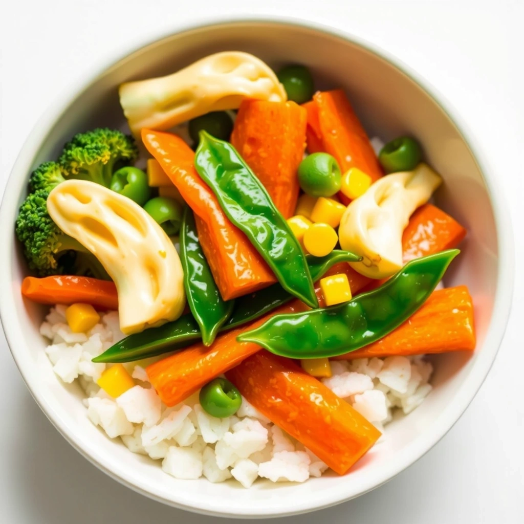 Rice and vegetables bowl