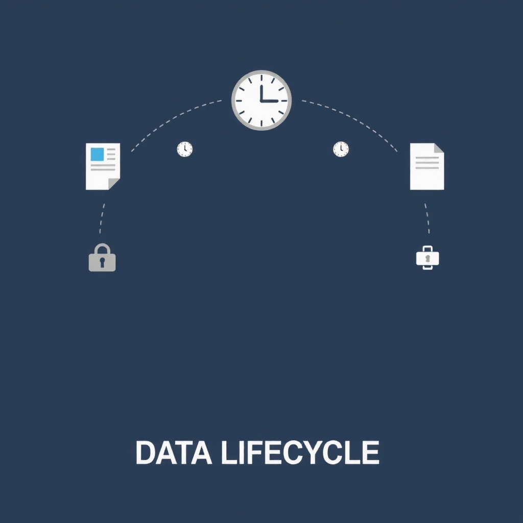 Data lifecycle illustration showing retention and deletion